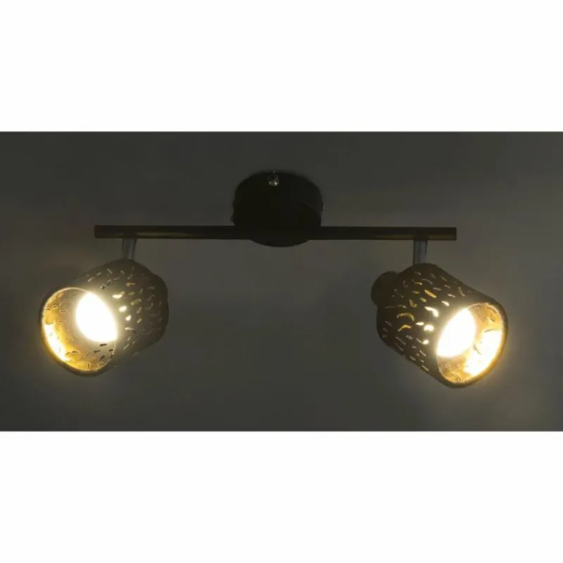 Lampes En Tissu-Luminaires Globo Lighting Spot GLOBO TROY Noir, 2 lumières