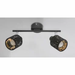Lampes En Tissu-Luminaires Globo Lighting Spot GLOBO TROY Noir, 2 lumières