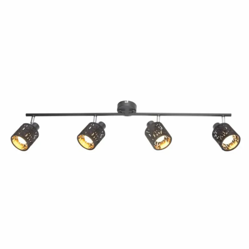 Lampes En Tissu-Luminaires Globo Lighting Spot GLOBO TROY Noir, 4 lumières