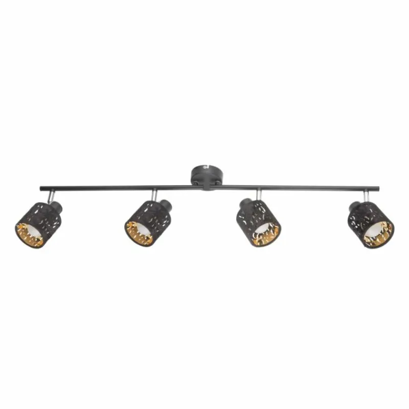 Lampes En Tissu-Luminaires Globo Lighting Spot GLOBO TROY Noir, 4 lumières
