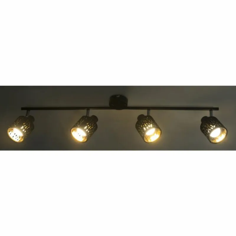 Lampes En Tissu-Luminaires Globo Lighting Spot GLOBO TROY Noir, 4 lumières