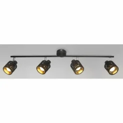 Lampes En Tissu-Luminaires Globo Lighting Spot GLOBO TROY Noir, 4 lumières