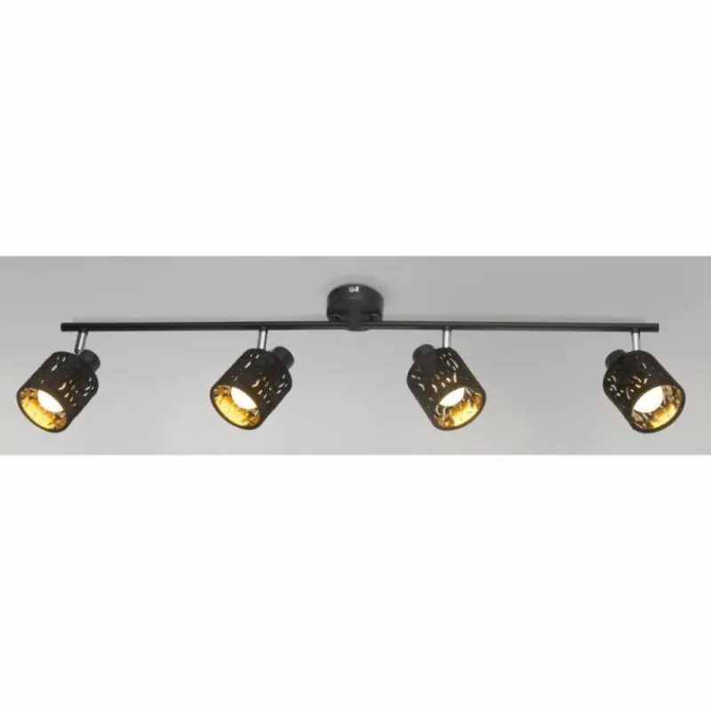 Lampes En Tissu-Luminaires Globo Lighting Spot GLOBO TROY Noir, 4 lumières
