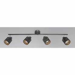 Lampes En Tissu-Luminaires Globo Lighting Spot GLOBO TROY Noir, 4 lumières