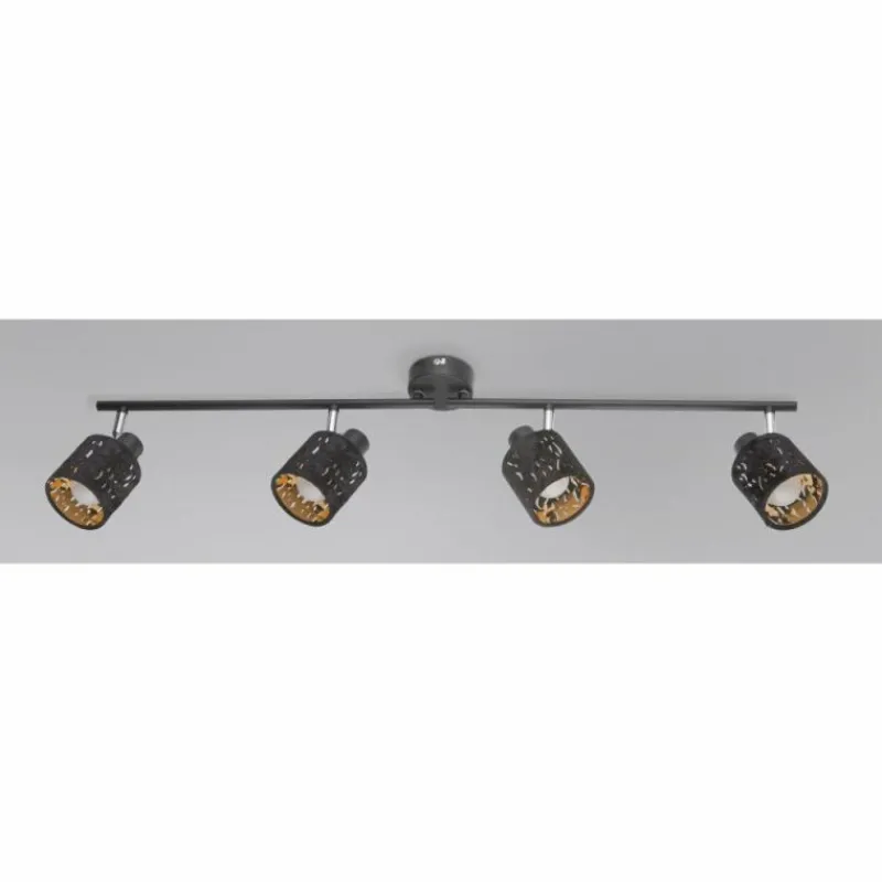 Lampes En Tissu-Luminaires Globo Lighting Spot GLOBO TROY Noir, 4 lumières