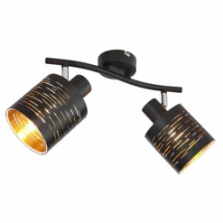 Lampe Turque-Luminaires Globo Lighting Spot Globo TUNNO Noir, 2 lumières