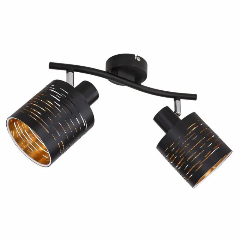 Lampe Turque-Luminaires Globo Lighting Spot Globo TUNNO Noir, 2 lumières