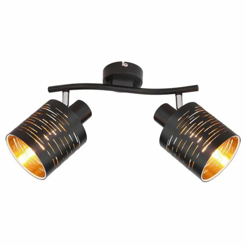 Lampe Turque-Luminaires Globo Lighting Spot Globo TUNNO Noir, 2 lumières