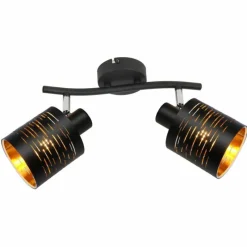 Lampe Turque-Luminaires Globo Lighting Spot Globo TUNNO Noir, 2 lumières