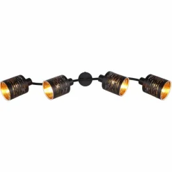 Lampe Turque-Luminaires Globo Lighting Spot Globo TUNNO Noir, 4 lumières