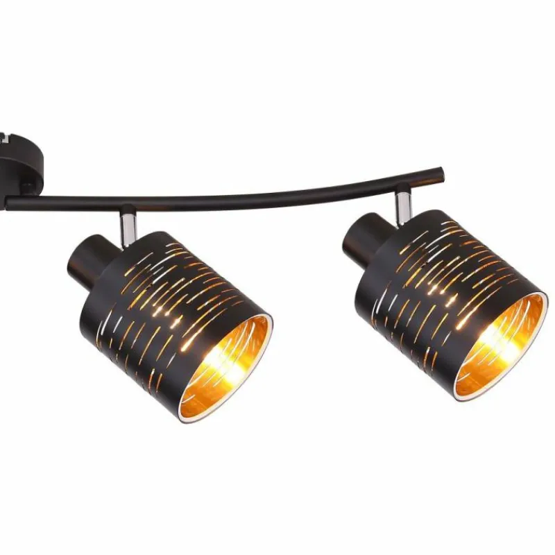 Lampe Turque-Luminaires Globo Lighting Spot Globo TUNNO Noir, 4 lumières