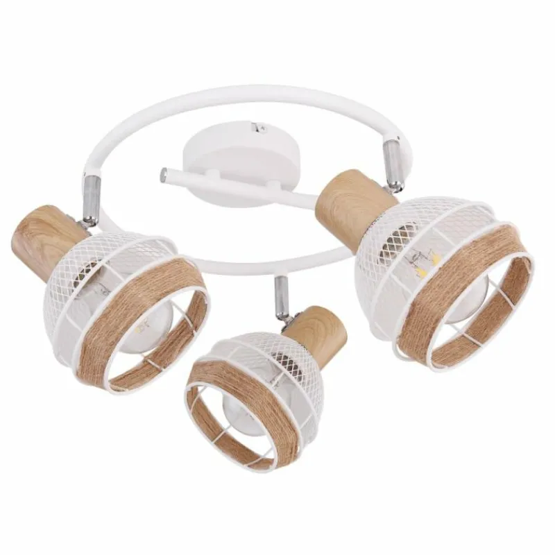 Lampes En Tissu-Luminaires Globo Lighting Spot Globo WIDY Blanc, 3 lumières