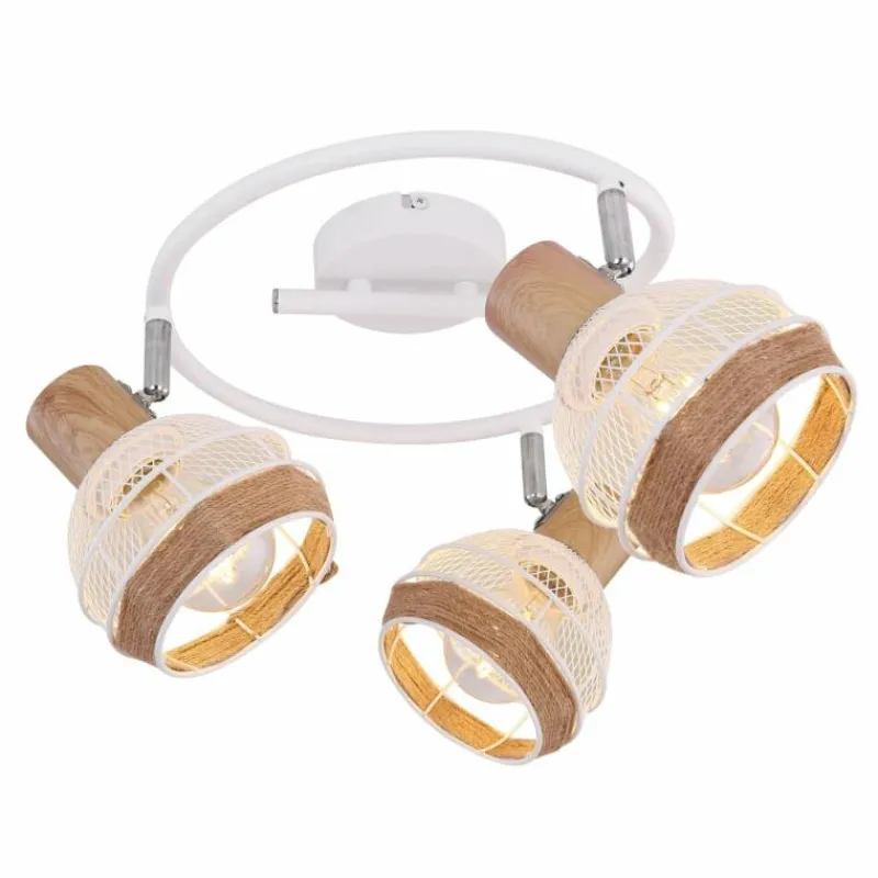 Lampes En Tissu-Luminaires Globo Lighting Spot Globo WIDY Blanc, 3 lumières