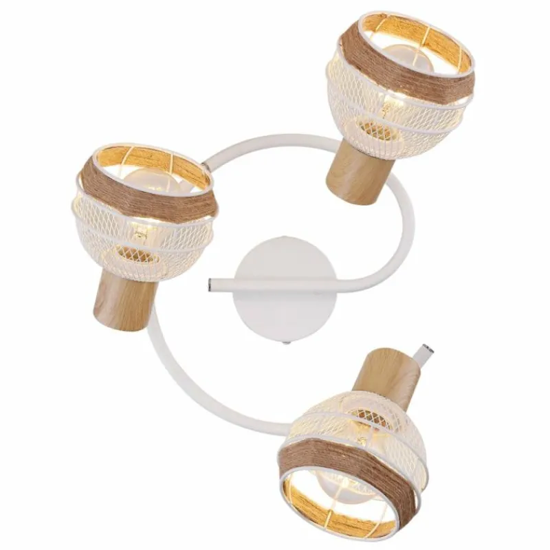 Lampes En Tissu-Luminaires Globo Lighting Spot Globo WIDY Blanc, 3 lumières