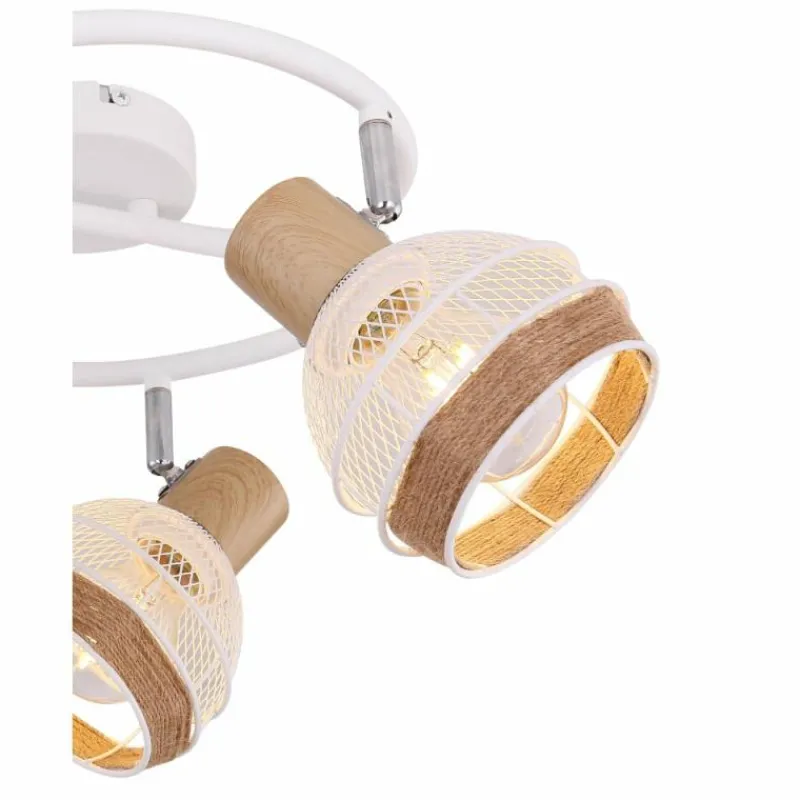 Lampes En Tissu-Luminaires Globo Lighting Spot Globo WIDY Blanc, 3 lumières