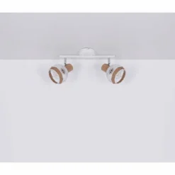 Lampes En Tissu-Luminaires Globo Lighting Spot Globo WIDY Blanc, 2 lumières