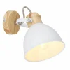 Lampes Vintages & Rétros-Luminaires Globo Lighting Spot Globo WIHO Bois foncé, Blanc, 1 lumière