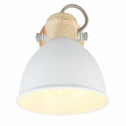 Lampes Vintages & Rétros-Luminaires Globo Lighting Spot Globo WIHO Bois foncé, Blanc, 1 lumière