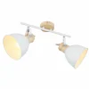 Lampes Vintages & Rétros-Luminaires Globo Lighting Spot Globo WIHO Bois foncé, Blanc, 2 lumières