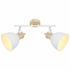 Lampes Vintages & Rétros-Luminaires Globo Lighting Spot Globo WIHO Bois foncé, Blanc, 2 lumières