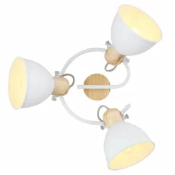 Lampes Vintages & Rétros-Luminaires Globo Lighting Spot Globo WIHO Bois foncé, Blanc, 3 lumières