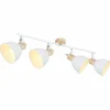 Lampes Vintages & Rétros-Luminaires Globo Lighting Spot Globo WIHO Bois foncé, Blanc, 4 lumières