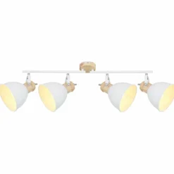 Lampes Vintages & Rétros-Luminaires Globo Lighting Spot Globo WIHO Bois foncé, Blanc, 4 lumières