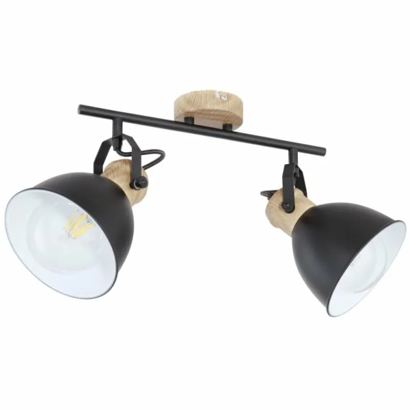 Luminaires Globo Lighting Spot Globo WIHO Noir, 2 lumières* Spots Et Projecteurs