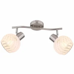 Luminaires Globo Lighting Spot Globo WILLY Nickel mat, 2 lumières