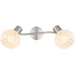 Luminaires Globo Lighting Spot Globo WILLY Nickel mat, 2 lumières