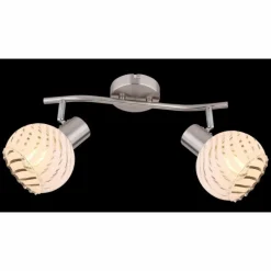 Luminaires Globo Lighting Spot Globo WILLY Nickel mat, 2 lumières