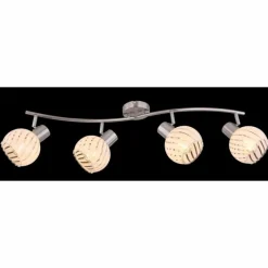 Luminaires Globo Lighting Spot Globo WILLY Nickel mat, 4 lumières