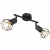 Luminaires Globo Lighting Spot Globo XARA I Noir, 2 lumières* Spots Et Projecteurs