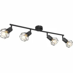 Luminaires Globo Lighting Spot Globo XARA I Noir, 4 lumières* Spots Et Projecteurs