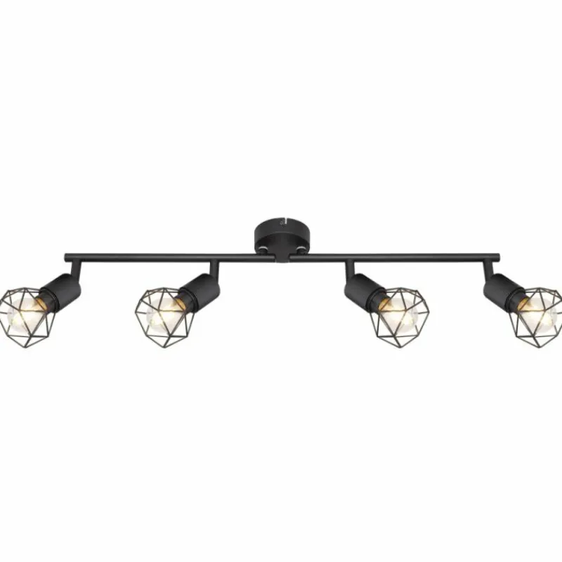 Luminaires Globo Lighting Spot Globo XARA I Noir, 4 lumières* Spots Et Projecteurs