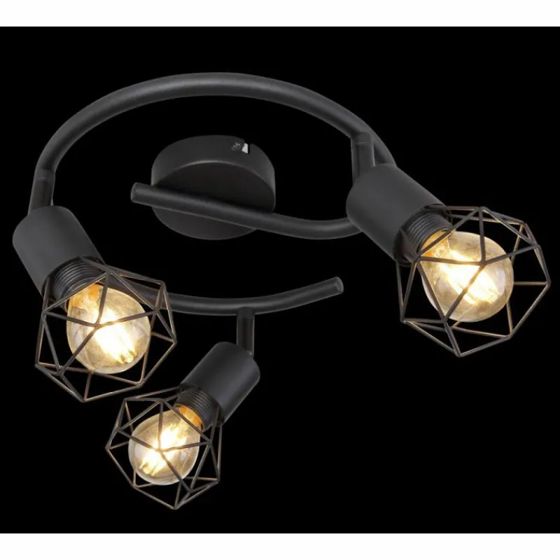 Luminaires Globo Lighting Spot Globo XARA I Noir, 3 lumières* Spots Et Projecteurs