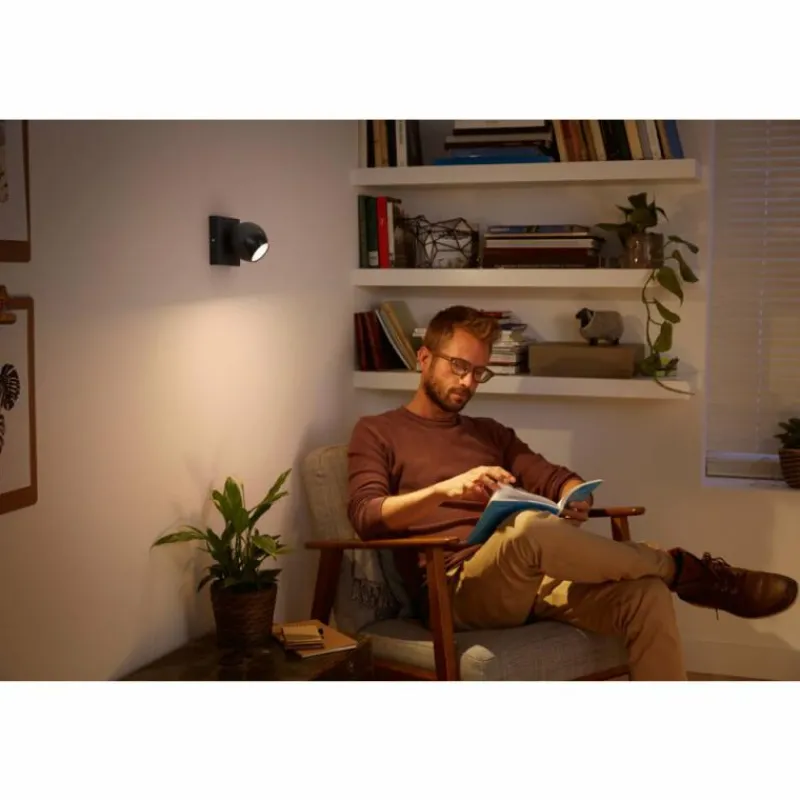 Luminaires Philips Spot, kit d'extension Philips Hue Ambiance White Buckram Noir, 1 lumière