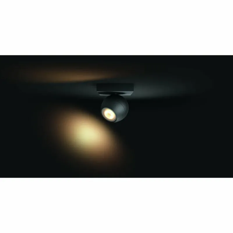 Luminaires Philips Spot, kit d'extension Philips Hue Ambiance White Buckram Noir, 1 lumière