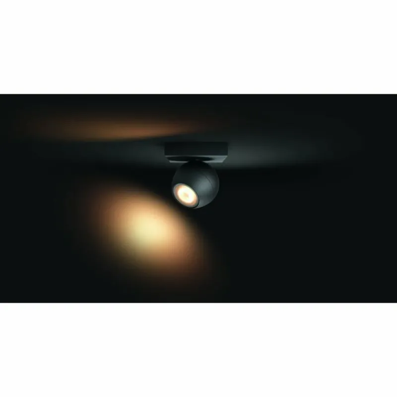 Luminaires Philips Spot, kit d'extension Philips Hue Ambiance White Buckram Noir, 1 lumière