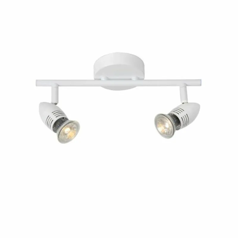 Luminaires Rustiques-Luminaires Lucide Spot Lucide CARO Blanc, 2 lumières