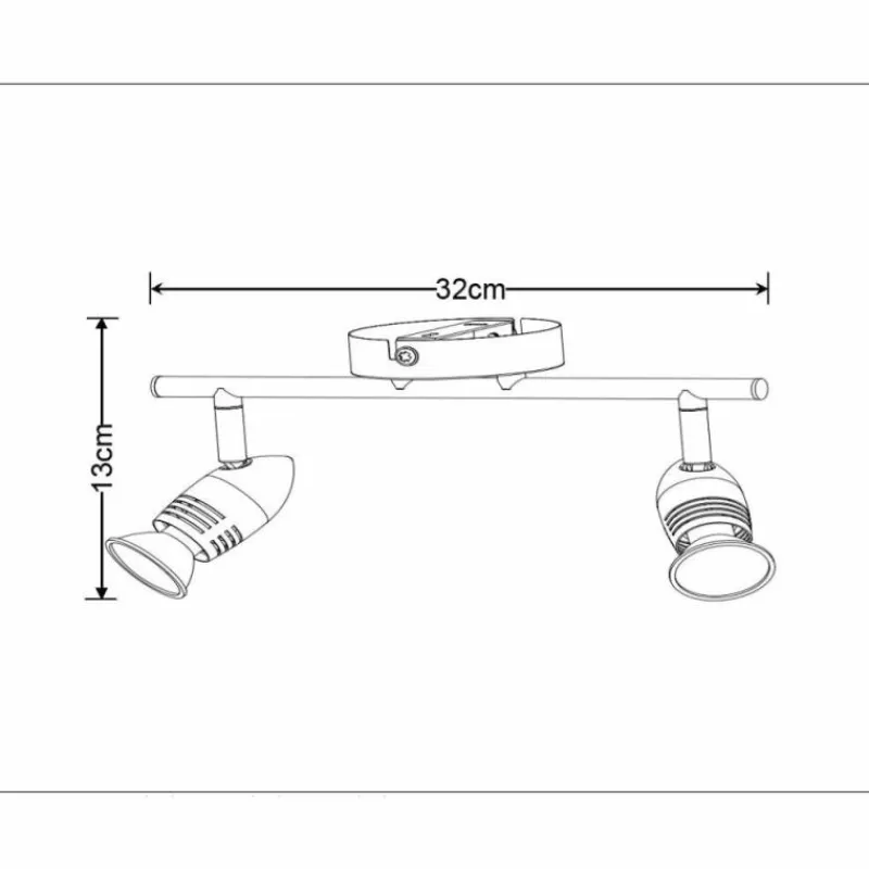 Luminaires Rustiques-Luminaires Lucide Spot Lucide CARO Blanc, 2 lumières