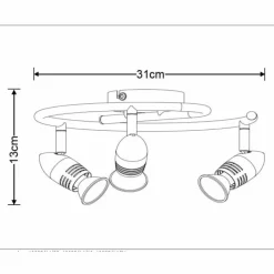Luminaires Rustiques-Luminaires Lucide Spot Lucide CARO Chrome, 3 lumières