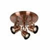 Lampes Industrielles-Luminaires Lucide Spot Lucide CIGAL Cuivre, 3 lumières