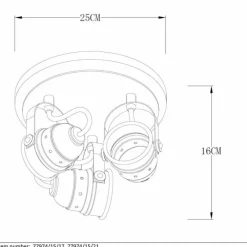 Lampes Industrielles-Luminaires Lucide Spot Lucide CIGAL Cuivre, 3 lumières