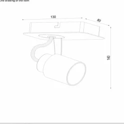 Lampes Industrielles-Luminaires Lucide Spot Lucide DICA Blanc, 1 lumière
