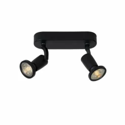 Lampes Industrielles-Luminaires Lucide Spot Lucide JASTER Noir, 2 lumières