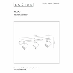 Lampes Industrielles-Luminaires Lucide Spot Lucide RILOU Blanc, 3 lumières
