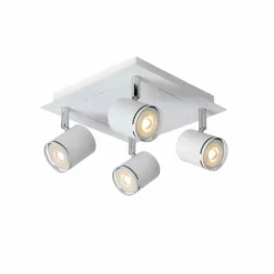 Lampes Industrielles-Luminaires Lucide Spot Lucide RILOU Blanc, 4 lumières