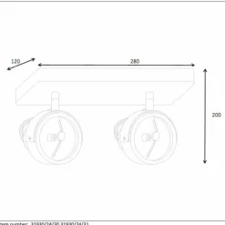 Lampes Industrielles-Luminaires Lucide Spot Lucide TALA Noir, 2 lumières