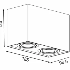 Luminaires Rustiques-Luminaires Lucide Spot Lucide TUBE Blanc, 2 lumières